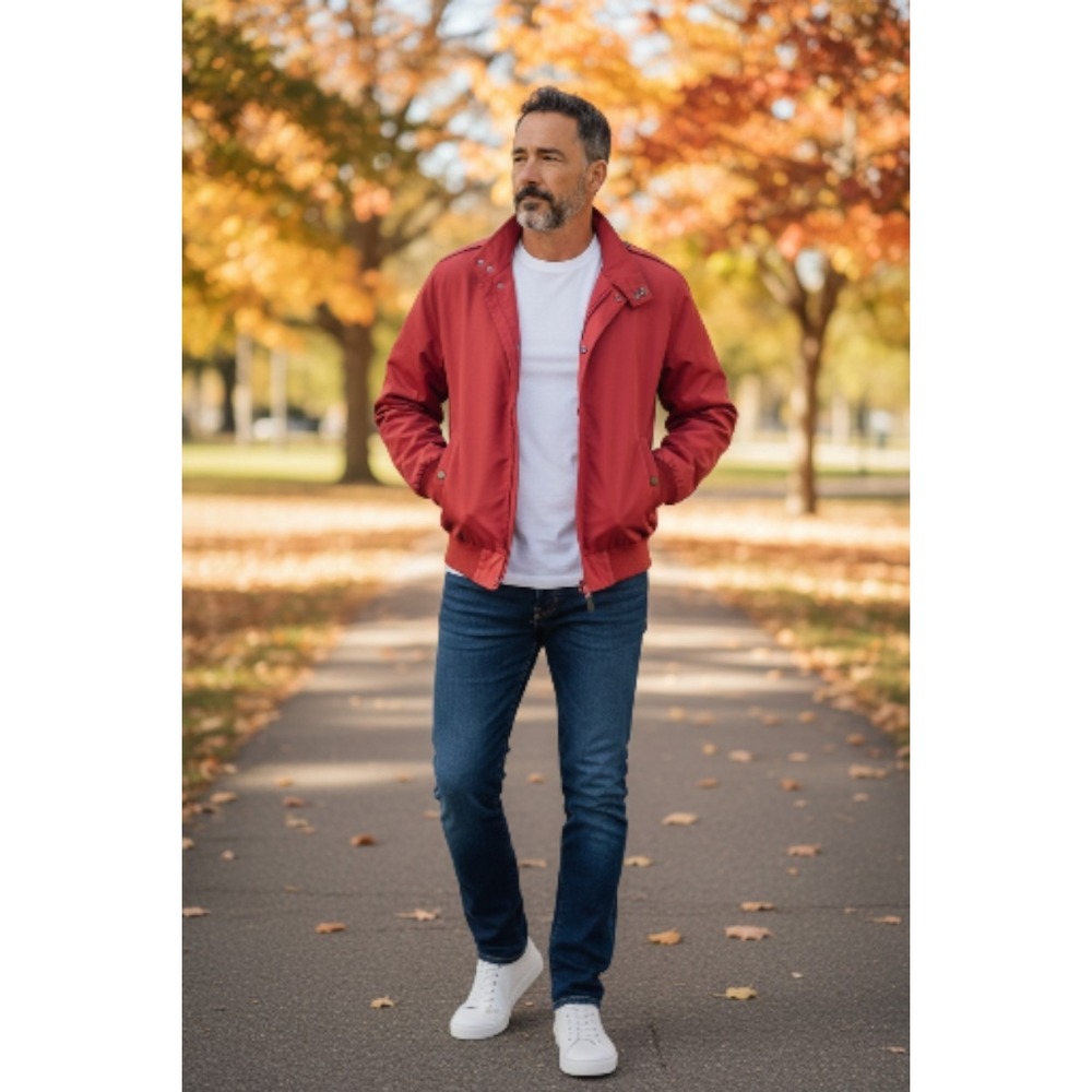 Vintage‎ London Fog Men's Red Full Removable Insulate Bomber Jacket 9/10 Regular